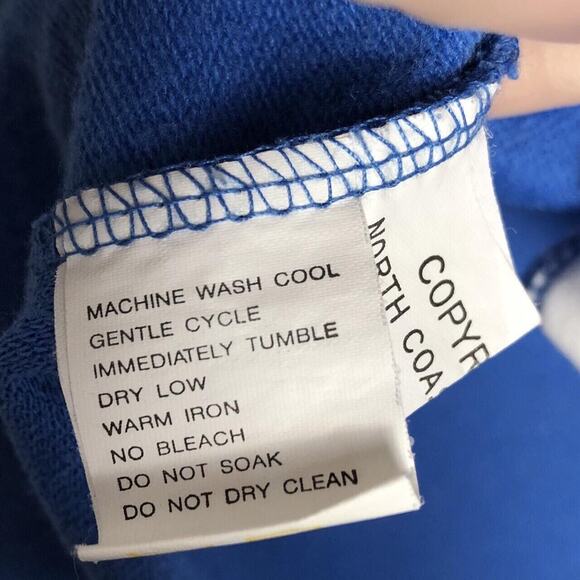 Vintage Blast Sz Petite Medium Blue White Flower Embroidered Sweater Blouse Top - Picture 7 of 8